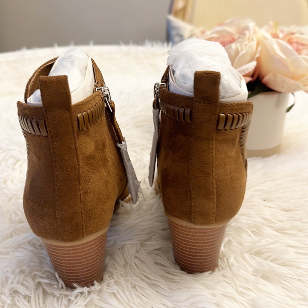 NEW Dolce Vita DV8 Brown Braided Western heel ankle bootie women size 8 - Picture 5 of 6